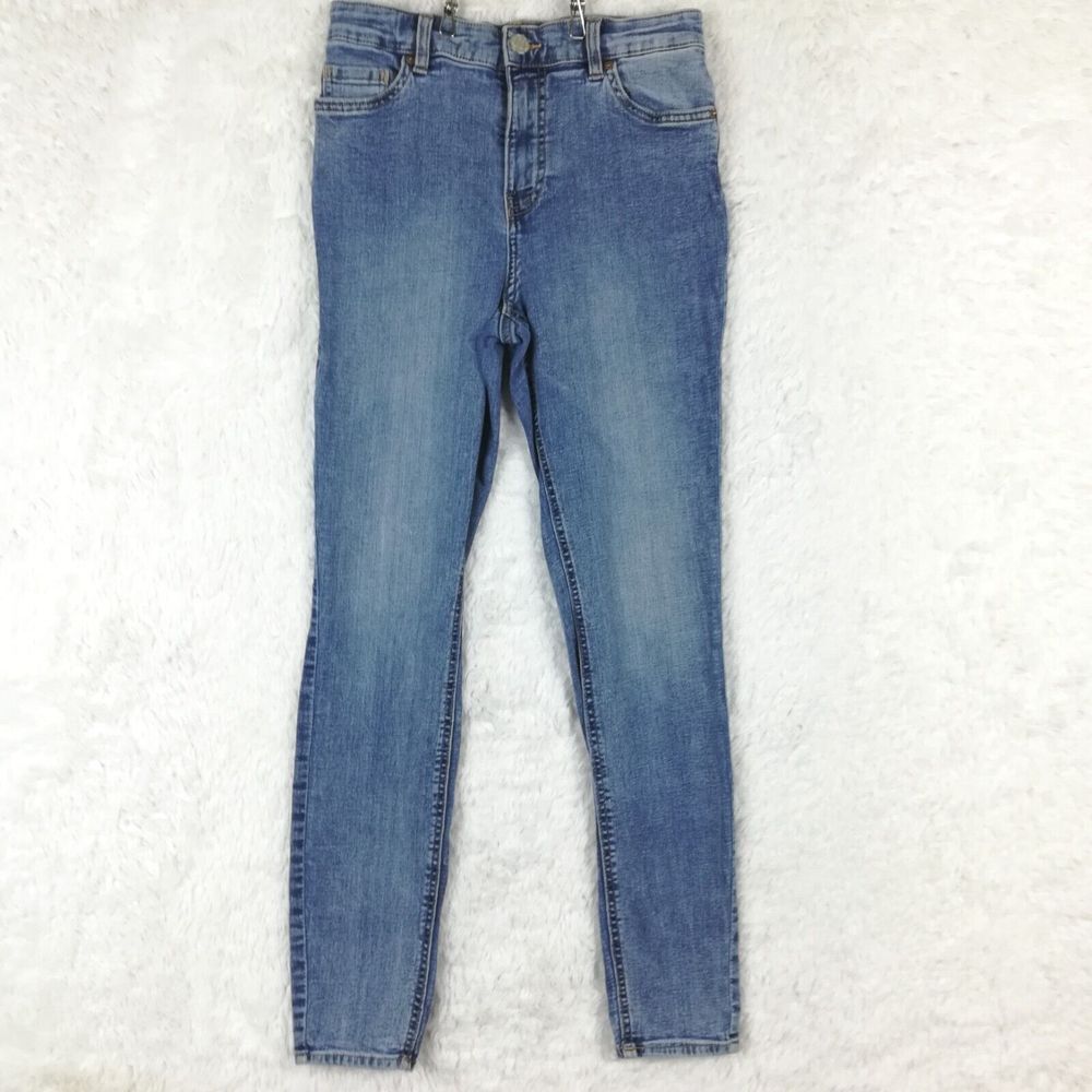 H&M Womens Jeans Skinny High Rise Blue Denim Medium Wash Stretch 6